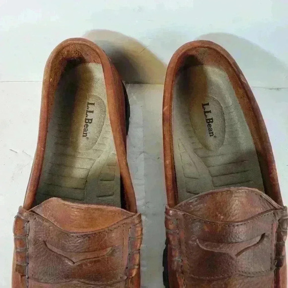 LL Bean Brown Leather shoes/Mocasines NWOB size 8 - Picture 6 of 6